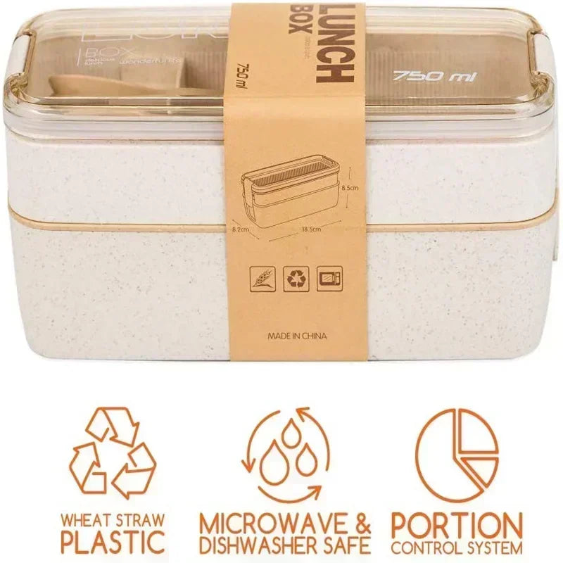 BloomStack Wheat Straw Bento Box
