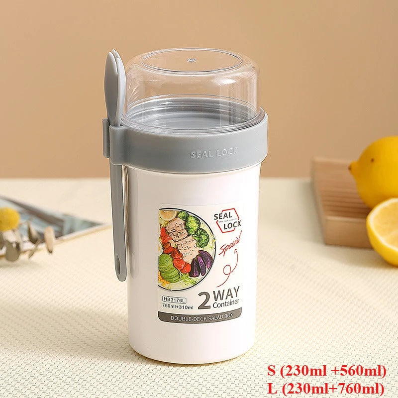 BloomMix Dual-Compartment Snack Cup