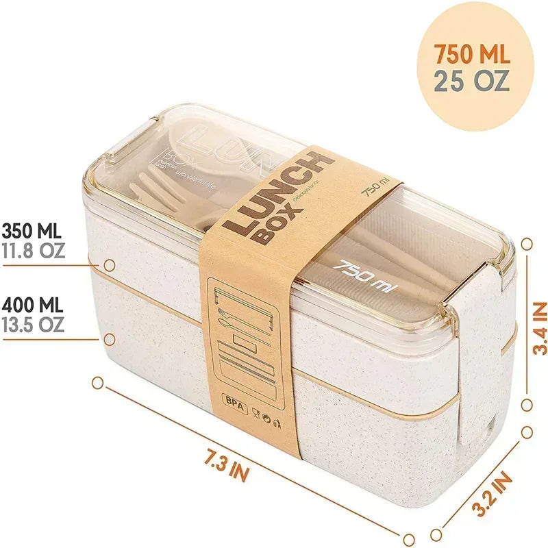 BloomStack Wheat Straw Bento Box