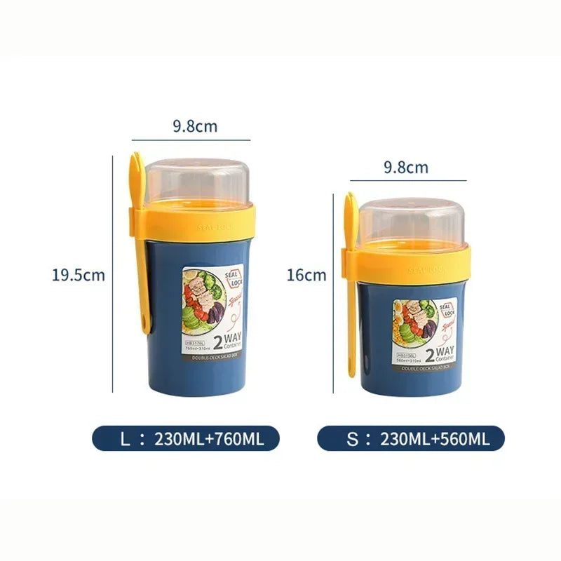 BloomMix Dual-Compartment Snack Cup