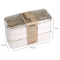 BloomStack Wheat Straw 3 Layer Bento Box